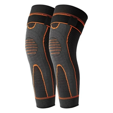 

Uorcsa Sexy knee Protector Lengthened Men Acupoint Pressing Sweat Absorbing Cross Strap Self Heating Funny Socks Orange