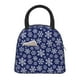 thumbnail image 1 of Easygdp Snowflakes On Dark Blue Bolsa de Almuerzo Insulada Grande, Forro de Aluminio, Diseño Espacioso, a Prueba de Fugas, Ideal para Trabajo, Picnics, Viajes y Actividades al Aire Libre, 1 of 6