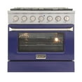 thumbnail image 2 of Kucht Professional 36" Stainless Steel Propane Gas Range in Blue and Silver, 2 of 11