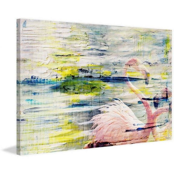 "Flamingo Style" Painting Print on Wrapped Canvas
