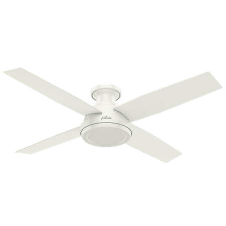 Hunter 52 Dempsey Low Profile Fresh White Ceiling Fan With