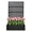 Black 882, variant on Tall Metal Planter Raised Garden Bed with Trellis 35.5in L x 11.9in W x 47.3in H Large Flower Box Privacy Screen for Porch Patio Garden Commercial Décor Tulip Black