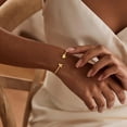 thumbnail image 2 of Turandoss Initial Heart Bracelets for Women Dainty 14K Gold Plated Letter A-Z Initial Heart Cuff Bangle Jewelry Valentine's Day Birthday Gifts for Women Teen Girls Girlfriend, 2 of 8