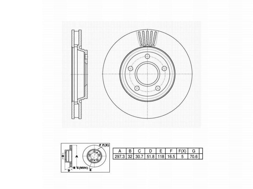 UltraHC Coated High Carbon Brake Rotor, Front UR001019, Buick LaCrosse 2009-2005