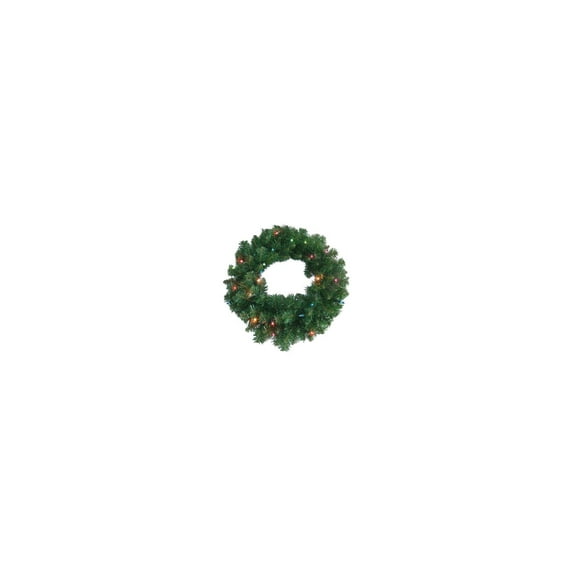 Holiday Wonderland 277-W7130-24M02 Lighted Artificial Wreath, 24-In. - Quantity 6