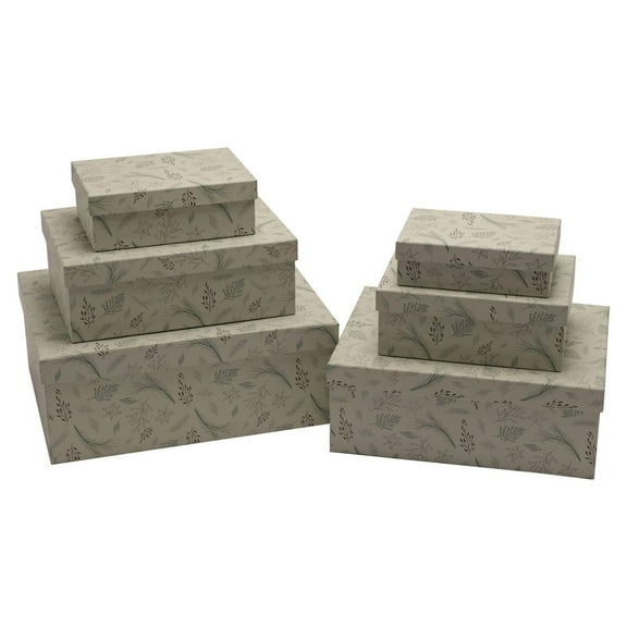 Set of 6 nested Winter Wilds Gift Boxes