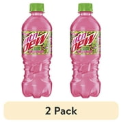 (2 pack) Mountain Dew Major Melon Watermelon Citrus Soda Pop, 20 fl oz Bottle