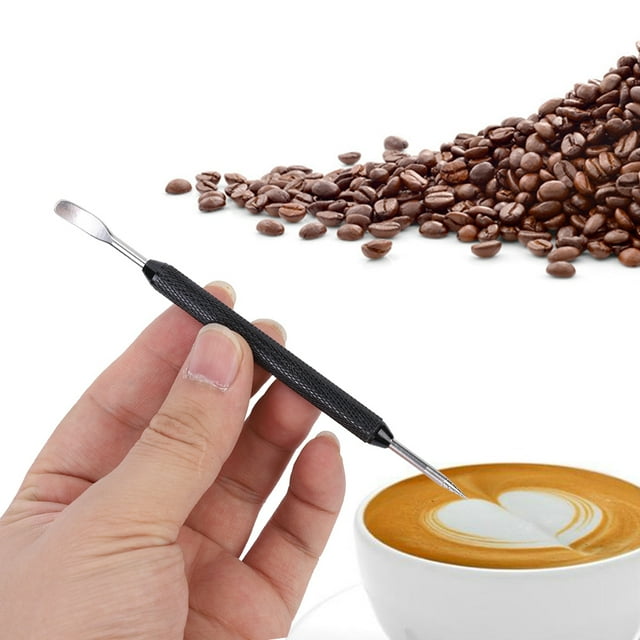 Acero Inoxidable Color Latte Pull Flor Aguja Café Arte Pluma DIY Latte Herramienta De Decoración