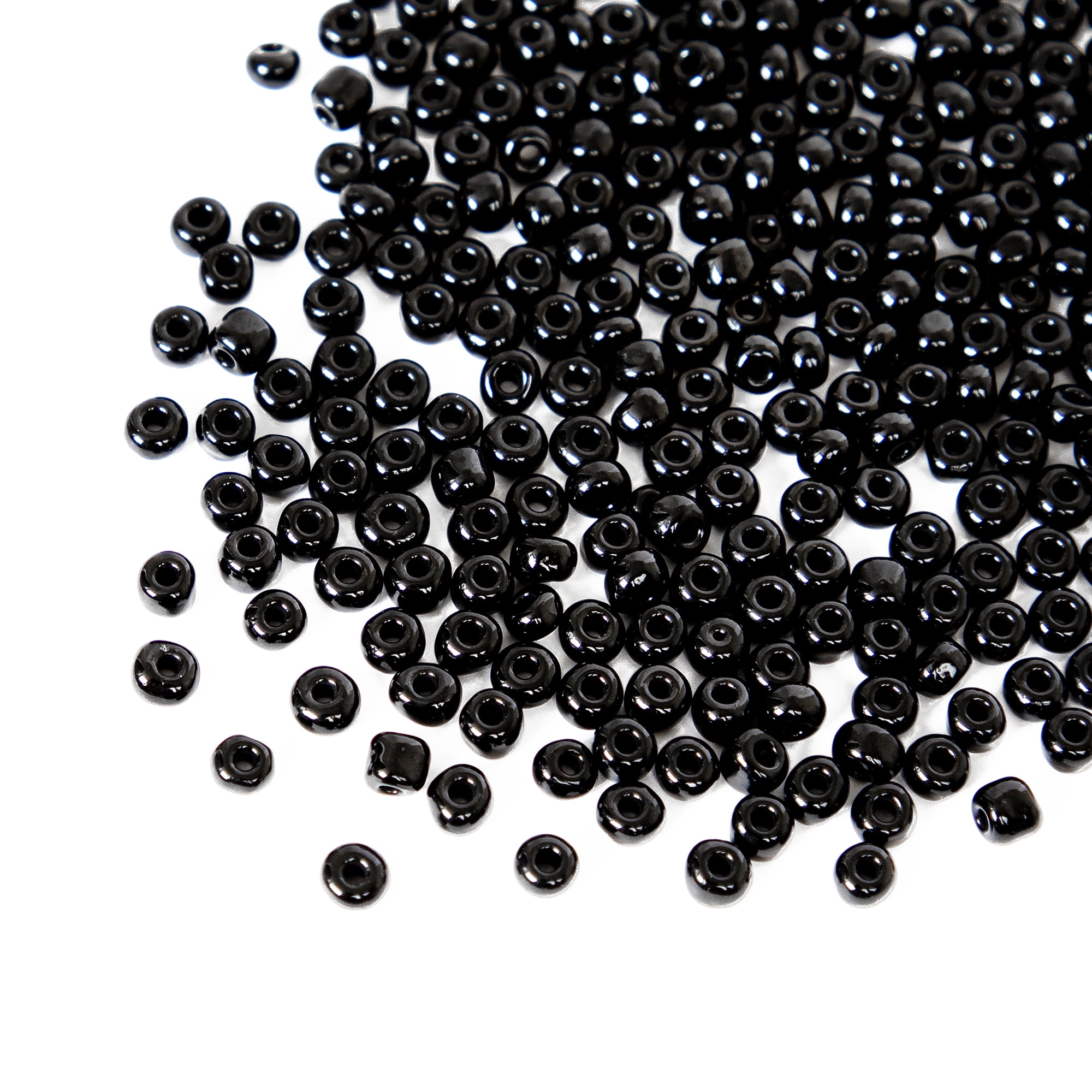 CousinDIY 6/0 Black Seed Beads 45g for Jewelry Crafting