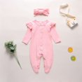 thumbnail image 3 of Actoyo Infant Baby Girls Footed Romper Bodysuit Button One-pieces Outfits Clothes 0-9M, 3 of 9