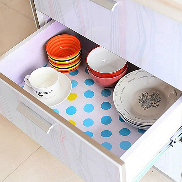 Hariumiu Kitchen 3m/10ft Drawer Shelf Liner Eco-friendly Moisture-proof  Cute Printing Shelf Paper Cabinet Drawer Liner Table Mat for Home Kitchen