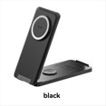 thumbnail image 2 of Cargador Inalámbrico Magnético con Soporte Vertical Multifuncional Plegable, Apto para Teléfonos Móviles, Relojes y Auriculares, Color Negro., 2 of 5