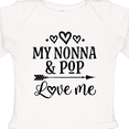 thumbnail image 4 of Inktastic Nonna and Pop Love Me Girls Long Sleeve Baby Bodysuit, 4 of 5