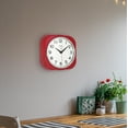 thumbnail image 5 of Westclox 9.5" Red Square Retro Analog QA Wall Clock, 5 of 6