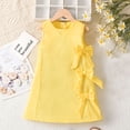 thumbnail image 2 of Robes pour Adolescentes Sans Manches Bretelles Danse Fête Princesse Vêtements Décontractés Robe Fille Jaune 6-7 Ans, 2 of 3