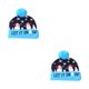 thumbnail image 1 of Jumpingount Sombrero de decoración navideña Sombrero LED Sombrero de dibujos animados Sombrero de Navidad Decoración muñeco de nieve 2 2Conjunto, 1 of 6