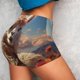 thumbnail image 4 of Balery Fluffy Alpaca Mountain Meadow Pantalones cortos de entrenamiento estampados para mujer, sin costuras, ajustados, para gimnasio, yoga, correr, deportes, ejercicio activo, fitness.-Medium, 4 of 8