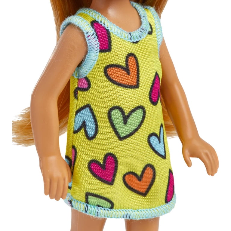 Barbie Chelsea Doll – Small Doll With Removable Floral Dress, Red Hair & Green Eyes