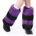 thumbnail image 1 of Aunavey Womens Fur Leg Warmers Winter Long Boot Cuffs Covers Sleeves Furry Fuzzy Costume, 1 of 4