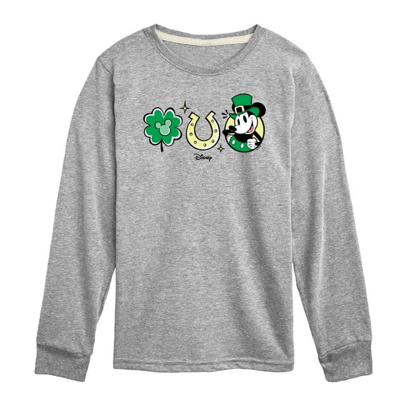 Disney - Mickey St Patricks Icons - Toddler And Youth Long Sleeve Graphic T-Shirt