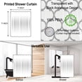 thumbnail image 3 of Transparent PEVA Shower Curtain - Black Arabesque Design - 71x71 Inches, 3 of 5