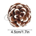 thumbnail image 3 of Fwttom Christmas Tree Decorations Pine Cones, 9Pcs Natural Pinescones With White Edges Christmas Tree Ornaments Set, Christmas Decorations for Xmas Tree, Holiday, Party, 3 of 5