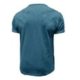 thumbnail image 4 of zfhfof Mens Muscle Slim Cotton T Shirt Summer Short Sleeve Button V-Neck Henley Shirt Gym Workout Athletic Tee Shirts Tops, 4 of 5