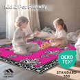 thumbnail image 4 of ODIKA 8'x10' Machine Washable Non-Slip Area Rug, Modern Damask with Whimsical Petal and Foliage High Traffic Rug, Pink, 530622, 4 of 5