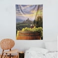 thumbnail image 3 of ONETECH  Winery Tapestry, Vineyard in Chianti Tuscany Italy Autumn Sunrise Dramatic Clouds, Wall Hanging for Bedroom Living Room Dorm Decor,Lime Green, 3 of 7