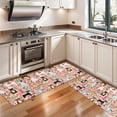 thumbnail image 3 of Kitchen Rugs Sets Of 2,Boston Terrier Dogs with Pioneer Flower Anti Fatigue Kitchen Mat Rugs Non Slip Washable,Decorative Kitchen Floor Mats for Kitchen,Sink,Laundry,17"X47", 3 of 5