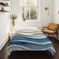 thumbnail image 4 of Blue Beige Tapestry for Bedroom Wall Hanging Tapestry, Coastal Vintage Modern Abstract Art Ceiling Backdrop Tapestries Poster Blanket Wall Decor for Teens Room Living Room Dorm 59" x 79", 4 of 8