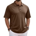 thumbnail image 2 of Mens Polo Shirts Short Sleeve Quick Dry Collared Shirt Lightweight Work Shirts with 3 Buttons 2XL, 2 of 5