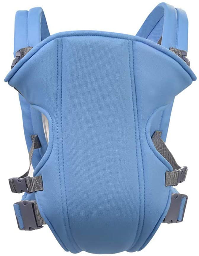 ,Light Gray Blue Newborn Baby Carrier,3D Breathable Fabric Infant Backpack,All Seasons Perfect for Hiking Shopping,Gift Package 