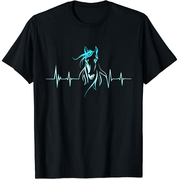 Horse Heartbeat Horse Lover Gifts Women Men Girls Teens T-Shirt
