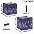 thumbnail image 3 of Home Organizer Foldable Fabric Storage Bin With Handle White Navy Blue, 3 of 7