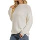 thumbnail image 1 of Gibobby Suéter casual mujer, Suéter ligero de manga larga con cuello redondo para mujer(Blanco,XG), 1 of 4