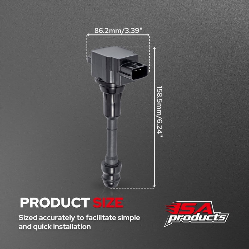 Set of 4 ISA Ignition Coils For Nissan 2002-2006 Altima 2002-2006 Sentra 2002-2007 X-Trail 2.5L Replacement for 22448-8H315 22448-8H310 C1398 UF350