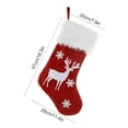 thumbnail image 2 of Christmas Stocking Gift Bag 18.5in Embroidery Exquisite Workmanship Home Decoration Linen Non-woven With Lights (No Battery), 2 of 11