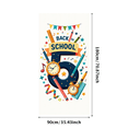 thumbnail image 3 of Colorful Back to School Themed Banner with Alarm Clock Pencils and Compass Background Decorations for School Events Classroom Decorations Photo Props and Party Supplies, 3 of 4