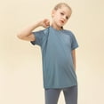 thumbnail image 5 of GYRATEDREAM Girls Short Sleeve Dry-Fit Crew Neck Active Athletic Performance T-Shirt for Kids 5-12 Years, 5 of 14