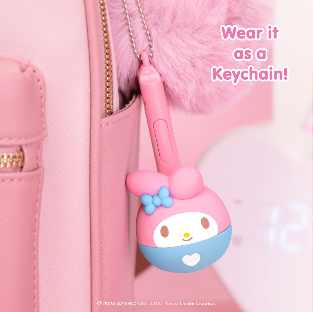 Otamatone Melody Sanrio Portable Small Size Electronic Keychain Musical Toy from Japan - My Melody