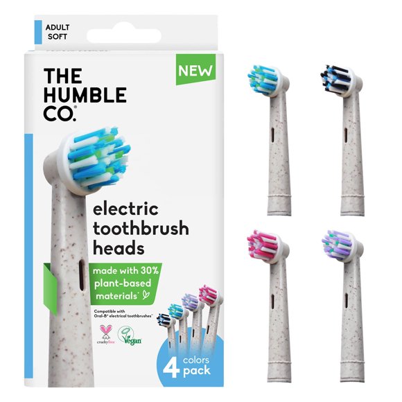 Cabezales de cepillo de dientes eléctricos The Humble Co. para Oral B (paquete de 4)
