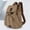 Khaki, variant on Vintage Canvas Backpack Purse for Women Men, 11.8" x 5.9" x 15.7" Flap Drawstring Rucksack, Casual Laptop Daypacks for Hiking Caming Shopping Traveling Work