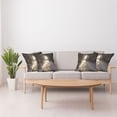 thumbnail image 4 of Ambesonne Winter Throw Pillow Cover 4 Pack, Christmas Snow Forest, 20", Brown Pale Yellow, 4 of 5
