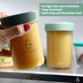 thumbnail image 5 of Sage Spoonfuls Glass Baby Food Storage Jars - 9 Set, 8oz Baby Food Jars w/Lids, Freezer Storage, Reusable Glass Baby Food Containers, Breast Milk Storage, Microwave & Dishwasher Safe, Infant & Baby, 5 of 9