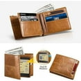 thumbnail image 4 of Microseven Genuine Leather Minimalist Bifold Wallets For Men RFID Blocking Slim Mens Wallet, 4 of 5