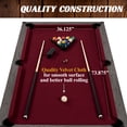 thumbnail image 4 of 7' Pool Table, 3-in-1 Dining Top & Table Tennis with Game Accessories & Rolling Storage Caddy Prescott Barrington Billiards, 4 of 7
