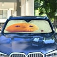 thumbnail image 4 of Oversized Yellow Duck and Children Car Sunshade 53x23.5in Windshield Sunscreen 4 Suction Cups Aluminum Foil Quick Fold, 4 of 8
