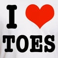 thumbnail image 3 of CafePress - I Heart (Love) Toes Fitted T Shirt - Fitted T-Shirt, Vintage Fit Soft Cotton Tee, 3 of 4
