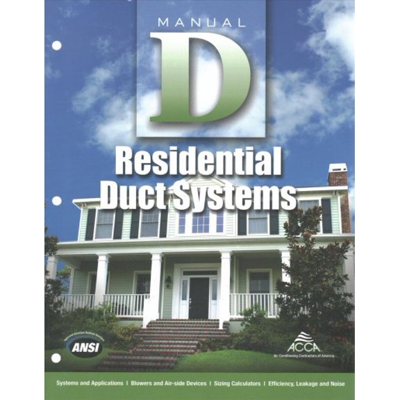 Pre-Owned Residential Duct Systems Manual D: Version 2.50 Paperback